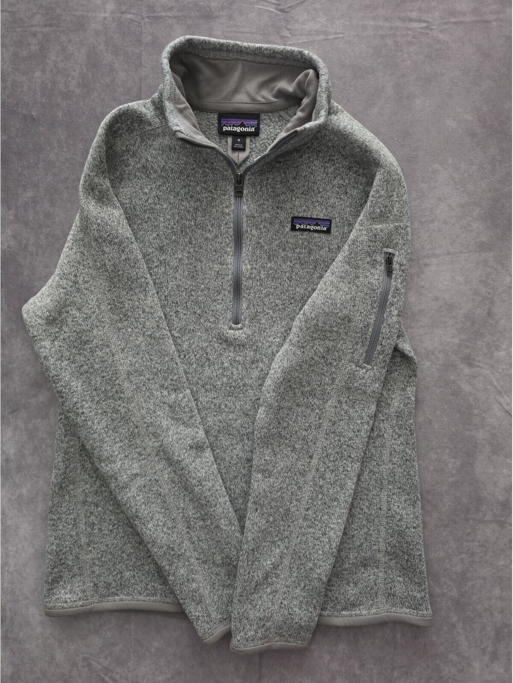 Patagonia Women's Better Sweater 1/4 Zip Fleece Pullover Gray Medium Cozy